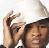 A 4-frame animated contact sheet showing a pixelated image of a person adjusting a white hood on the top-left frame and three identical text-based frames with "I love usher" in stylized font across the bottom-right, bottom-left, and top-right positions.