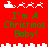 Red background with green text reading "I'm A Christmas Baby!" and white pixelated Santa sleighs, showing animation changes in reindeer count.
