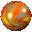 25 spherical objects with swirling red, yellow, and blue patterns, each displaying subtle variations in color intensity and pattern arrangement