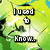 Pixelated green and yellow cartoon face with text overlays reading "I used to know. When I loved you. That's all changed." on a gray background.