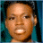 A 48x48 pixel buddy icon split into two sections: a left-side portrait of a person with dark hair against a blue background and a right-side green section with bright green text reading "Original Icons .com".