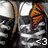 A static image of a cartoon character with metallic silver skin, orange hair, and a black outfit featuring white heart symbols.