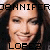 A pixelated image of a person with long dark hair, smiling, with text overlays reading 'JENNIFER' and 'LOPEZ' in blocky font.