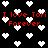 Black background with white pixelated hearts and red text reading 'I love Tori I love Tori Forever' repeated across the image.