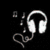 Animated sequence showing four distinct headphone-themed visuals: white headphones on black background, person holding sign with 'MUSIC IS LIFE', pink headphones with text 'too loud? too old.', and light blue headphones on pink surface.