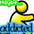 Four- of yellow stick figure with blue water-like background, each showing different text above the figure