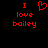 Red pixelated text and heart symbol on black background, with two side-by-side layouts showing identical text and heart positions.