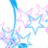Animated icon with overlapping pink and blue star outlines on white background, transitioning to green text 'Original Icons .com' on dark green background.