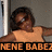 A person in an orange sleeveless top and dark sunglasses poses with arms extended against a gray background, text overlay reads "NENE BABEZ".