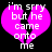 A pixelated pink broken heart with white text reading "i'm sorry but he came onto me" on a black background.