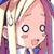 Pixelated anime-style character icon with pink hair, blue outfit, and surprised expression against a light background.