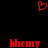 Red pixelated heart symbol above two identical red text strings on black background.