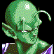 Nine Dragon Ball Z character portraits in a , each with distinct color palettes and expressions, some featuring blue energy effects