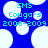 Blue background with white circular shapes and cyan text reading SMS Cougars 2008-2009 in pixelated font.