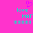 Pixelated cyan text and symbols on a solid pink background with a purple heart outline above the word 'love'.