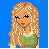 Pixel art contact sheet showing multiple frames of an animated buddy icon with a cartoon woman, repeated text about Jesus, and heart symbols on blue background.