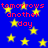 Blue background with yellow stars and red text reading "tomorrows another day" repeated across the image.