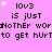 Pixelated text repeats across a pink background with white stars, showing 'lovs is just Another word to get hurt' in black and gray lettering.