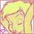 Animated contact sheet showing two frames of a cartoon character with blonde hair and closed eyes, each frame featuring a pink heart symbol at the bottom left corner.