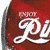 Red background with white cursive text reading 'Enjoy Dimp J' and partial 'ice' below, featuring a silver border.