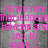 Static pixelated image with bright pink text over a gray background, displaying partial phrases in all caps.