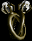 Animated sequence of gold rings with gemstones, each frame showing a different ring configuration against black background.