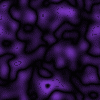 Four distinct color variations of an abstract organic pattern with flowing, interconnected shapes in purple, teal, blue, and gray.