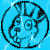Six circular cartoon bunny icons arranged in two on a light blue background, each with distinct facial expressions and poses