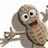 Animated contact sheet showing two frames of a cartoon peanut character with exaggerated facial features and raised arms, next to the word "PEANUT" in pixelated text.