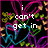 Pixelated text on a black background with colorful heart and floral patterns, displaying phrases about flirting.