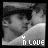 A 4x3 contact sheet of grayscale animated frames showing a couple kissing with "in love" text and heart symbol, arranged left-to-right top-to-bottom.