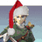 Pixelated holiday-themed buddy icon featuring Santa-clad characters and Nintendo holiday text.