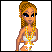 Pixel art avatar showing nine distinct female figures with varied hairstyles, clothing, and accessories in a layout
