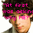 Pixelated image of a person with dark curly hair wearing a light-colored shirt, overlaid with pink text in four sections.