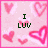 Pixelated pink heart pattern background with green text reading 'I LUV', 'YOU DECLAN', and '10-3-07' across three
