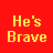 Red background with yellow text reading 'He's Brave courageous cute and a wizard Harry Potter' above two side-by-side pixelated images of a boy with round glasses.
