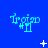 Blue background with repeated cyan text 'franksicons' and small white star-like shapes scattered across the image.