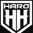 Three identical pixelated shield-shaped icons with 'HARO' text above two large 'HH' letters, displayed in a