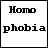 15 distinct pixel art icons featuring text phrases 'Homo phobia', 'Is So', and 'GAY' in various color schemes, with some displaying rainbow gradient effects