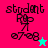 Pixelated icon with 'student' text above a figure and '07-08', featuring color variations including pink, cyan, gray backgrounds and star symbols.