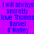 A static digital image with repeating text and symbols on a purple background, featuring blue and pink pixelated text and small pink hearts.