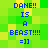 Blue pixelated text on green and yellow checkered background reads DANE!! IS A BEAST!!! =] repeated twice in a