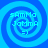 Four identical blue spiral patterns with pixelated text 'SAMMO JAMMA =)' in light blue, arranged in a on a solid blue background