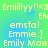 Pixelated text elements in yellow-green hues on a gradient background with repeated phrases and names.