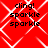 Red background with white geometric lines and black text reading 'cling! sparkle sparkle' in four identical quadrants.