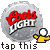 Pixelated icon with red 'Bud Light' text, white 'LIGHT' text, and black 'tap this' text on gray background with yellow and white figure.