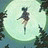 Pixelated image of a figure in a dynamic pose against a large circular light source with trees, next to text reading "AnimeIM" and "com" on black background.
