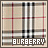 Nine of Burberry check patterns with pixelated 'BURBERRY' text below each, varying stripe thicknesses and color intensities across frames