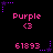 Pixelated text and symbols on a black background with pink and purple elements.
