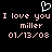 Pixelated text and a heart symbol on black background with repeated phrases.